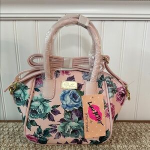 Luv Betsey by Betsey Johnson women's floral mini satchel with a crossbody strap